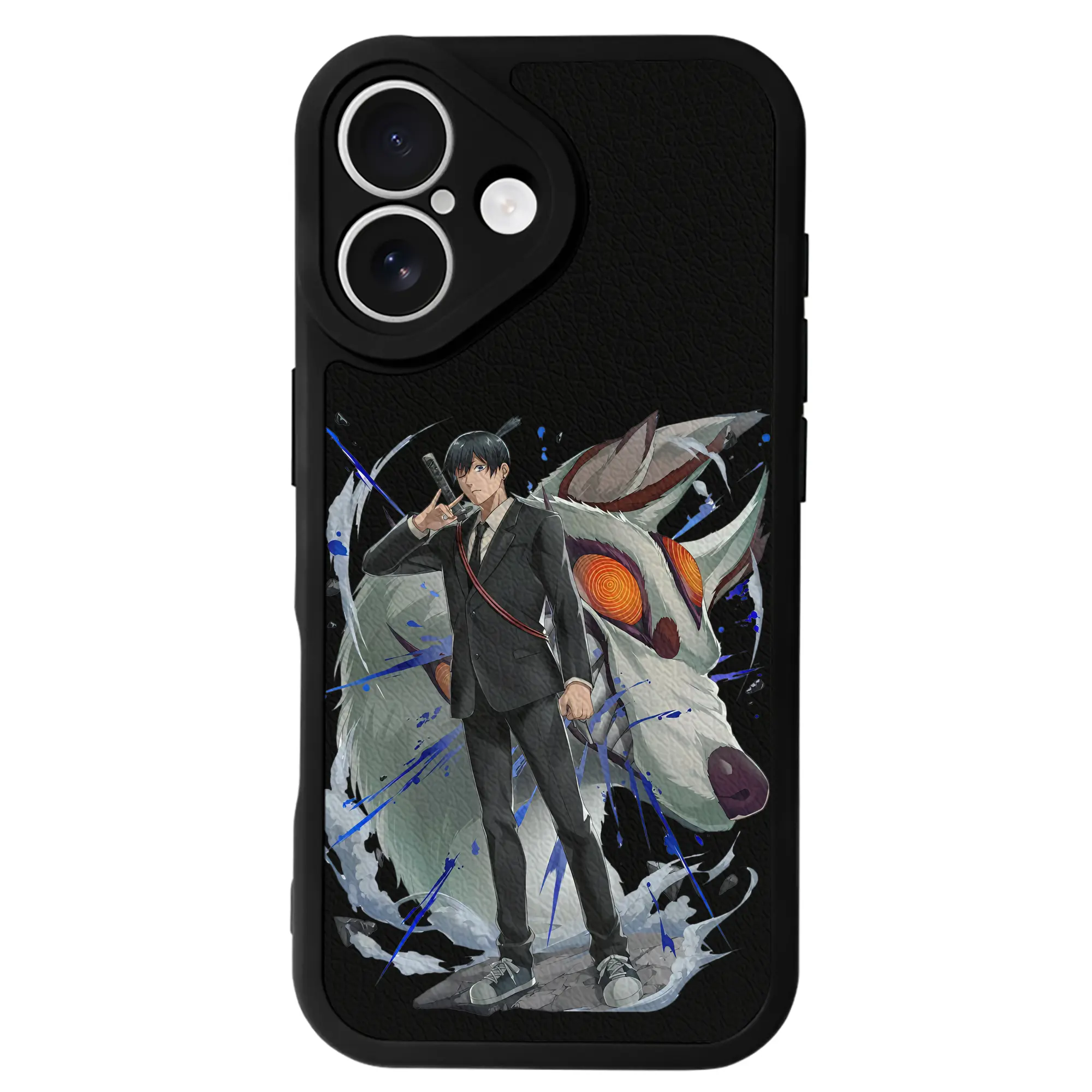 チェンソーマン グッズ,早川アキ - IPhone 16シリーズ対応 ・ シリコンスマホケース ・ レザー調 ・ 高精度フィット ・ 耐衝撃 ・ ワイヤレス充電対応 ・ 精密カット